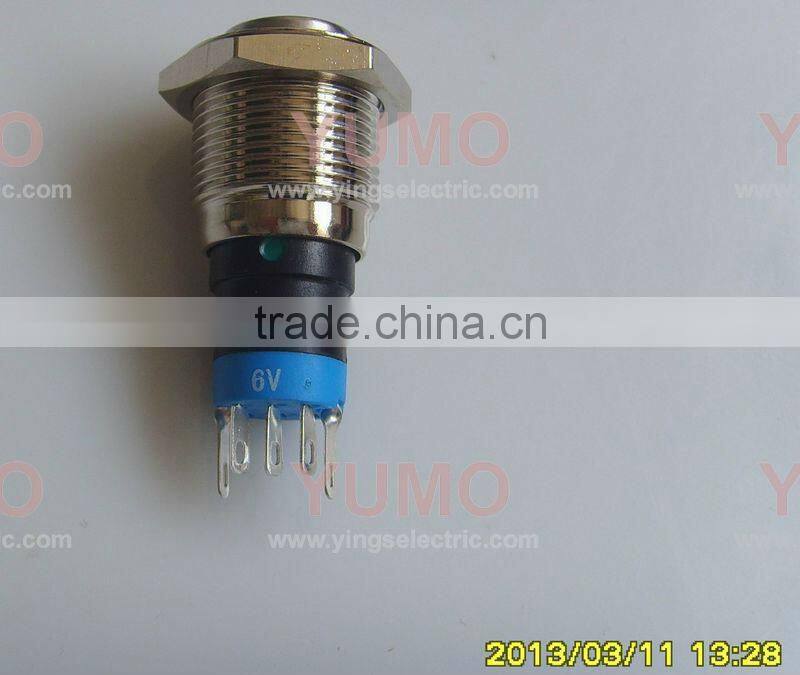 LA16JSH-11-D-G illuminated vandal resistant push button switch brass