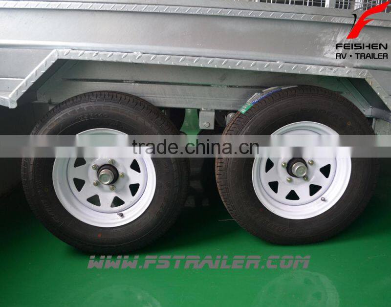 Hot dipped galvanized tandem cage trailer