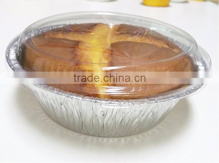 Custom Bops material transparent blister round plastic cover for foil bowl