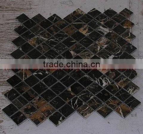 NATURAL BLACK AND GOLD ( MICAHEL ANGELO ) MOSAIC TILES