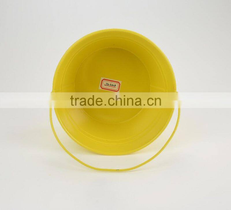 made in china cheap modern yellow hanging round powder coated metal flower pot planters