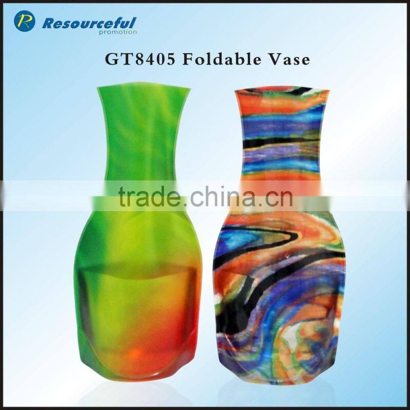 Beautiful plastic foldable vase,foldable flower vase