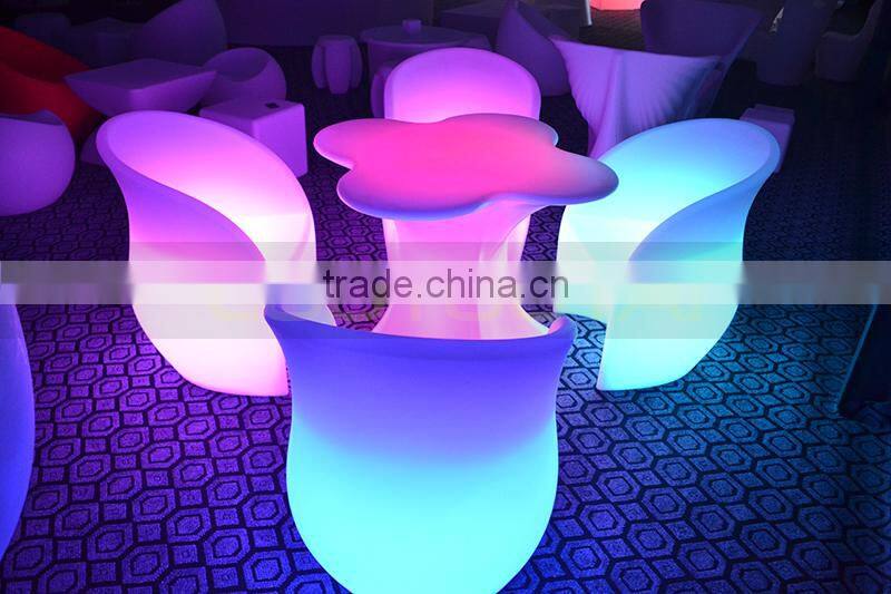Rechargeable Li battery operated inductive charging Led bar furniture/led bar table