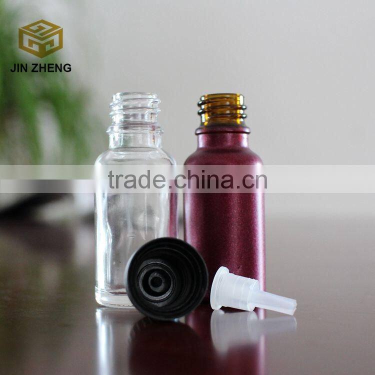 20ml colorful dropper essential oil glass bottle with spray