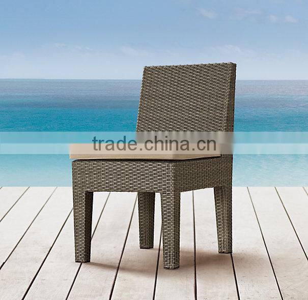 2017 Simple design strong chaise synthetic rattan modern armless chairs