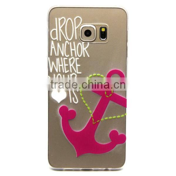 Cheap soft phone case multiple pattern phone shell protective back covers for Samsung S6 edge