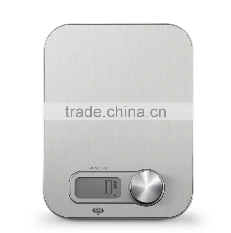 Kinetic Energy Battery-free Digital Stainless Steel Kitchen Scale