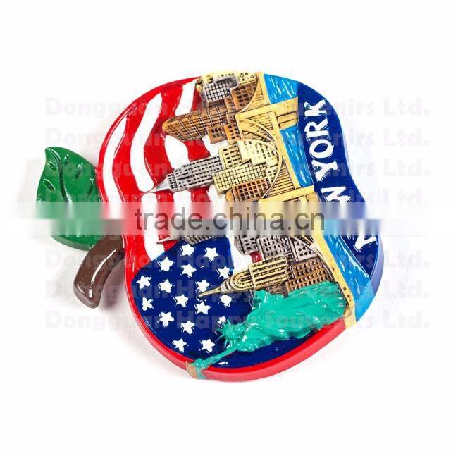 American tourist souvenirs New York city 3d resin custom fridge magnet