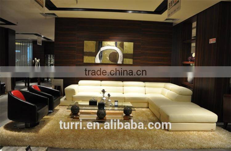 high quality italian geniune leather corner sofa , white leather sofa