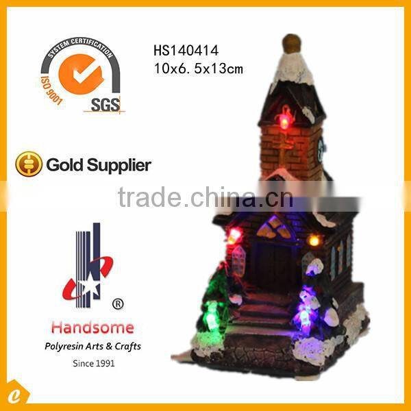 4" Christmas fiber opticed lighted house