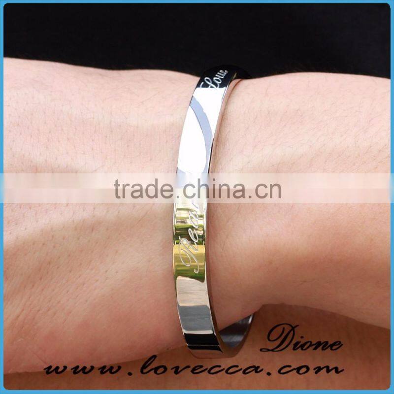SLGH611 Women Men Jewelry Gift Stainless Steel Bangle