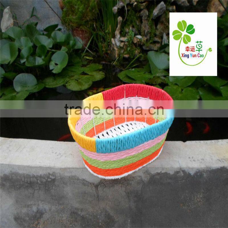 paper string basket handmade factory supply hand made