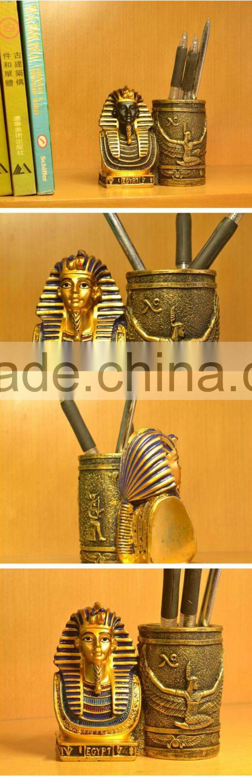 Custom Egyptian Pharaoh statues pen holder