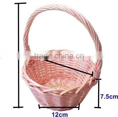 Cheap wicker decorate flower girl basket wedding