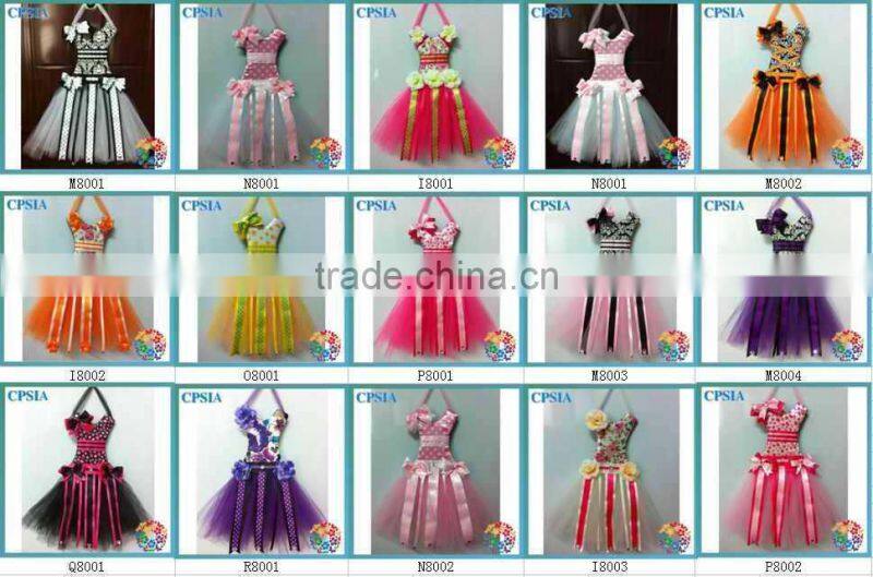 2014 Baby boutique wholesale Tutu bow holder Soft chiffon pettiskirt Party dress Tutus dresses