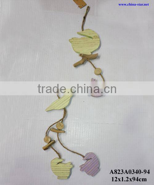 wood hanging bird decoration for easter