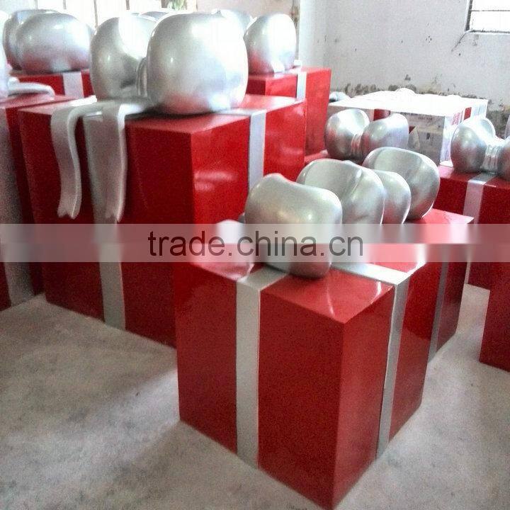 Different size frp Christmas gift-box for outdoor