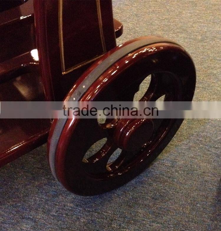 Luxury Wooden wine and liquor cart food service trolley C-32