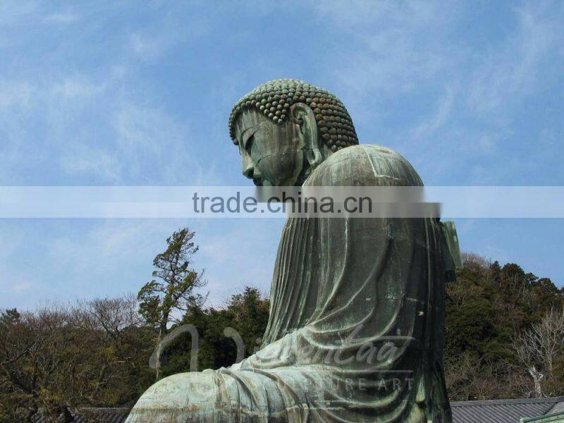 Outdoor large fengshui metal crafts bronze buddha zen garden statues
