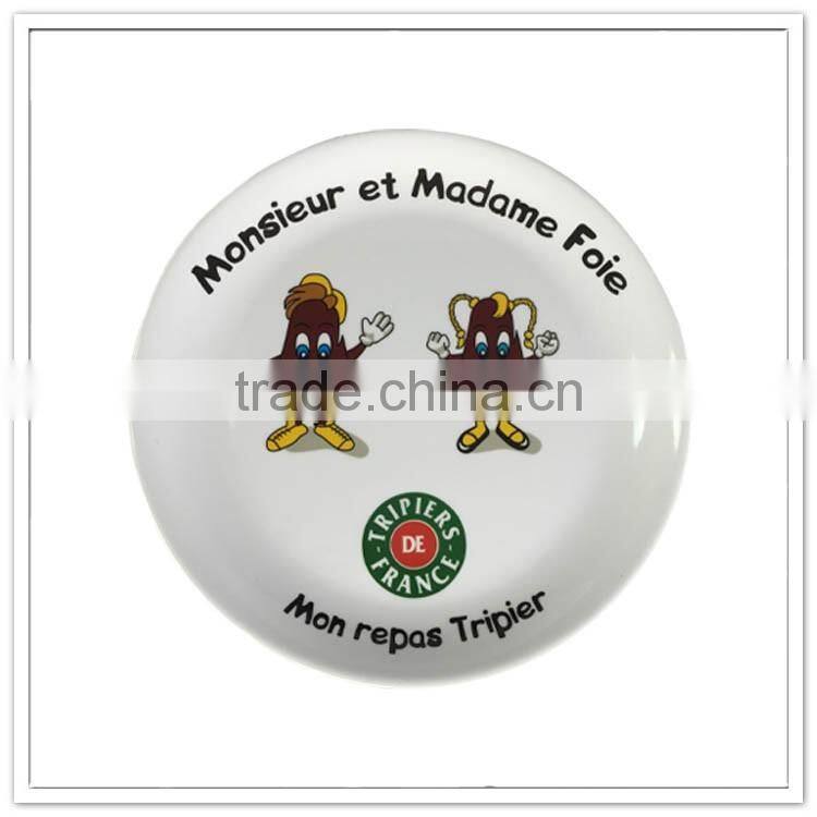 Chocolate printing 100%breakfast butter melamine dish for promotion