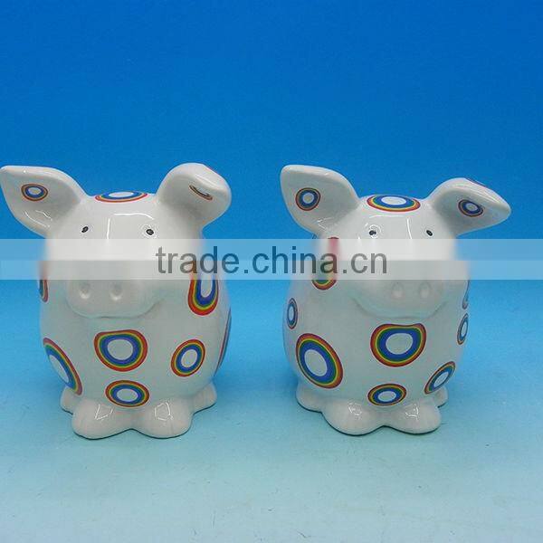 Flower ceramic piggy bank
