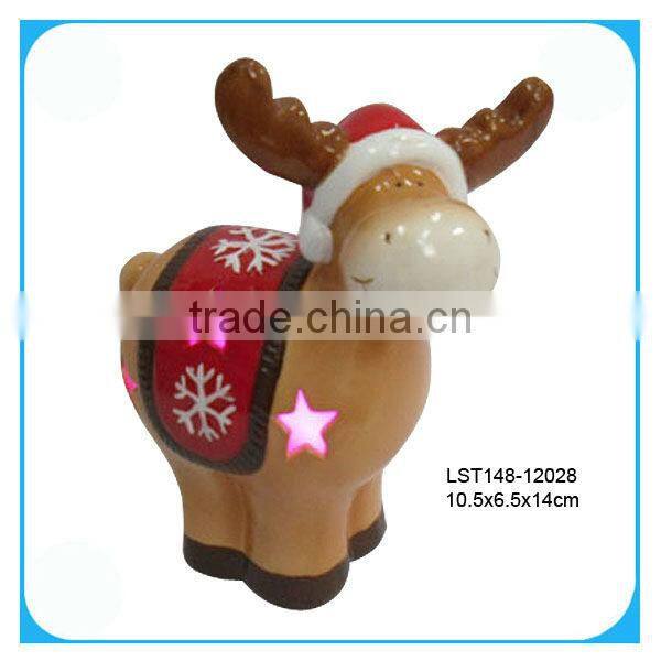 pottery Xmas decoration with LED