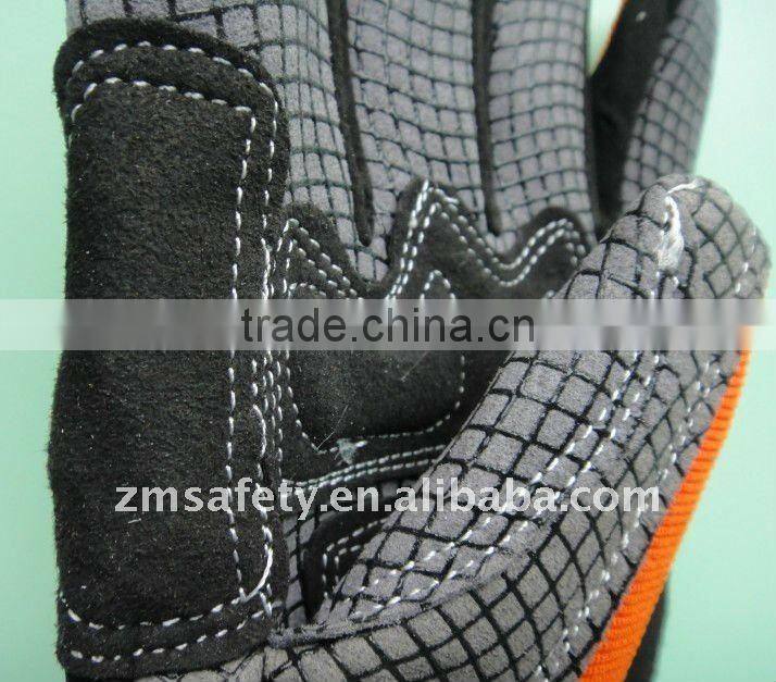 Silicone Coated Palm Shock-proof Mechanic Glove ZJB11