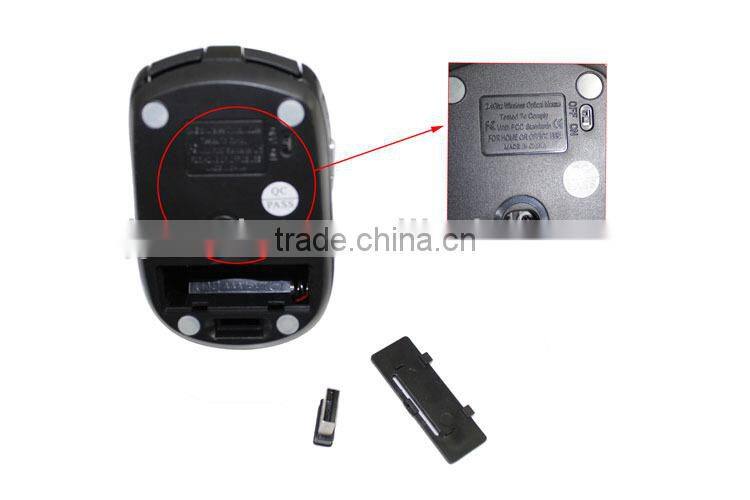 2.4 GHz 800~1600 DPI Wireless Optical Mouse with USB Mini Receiver