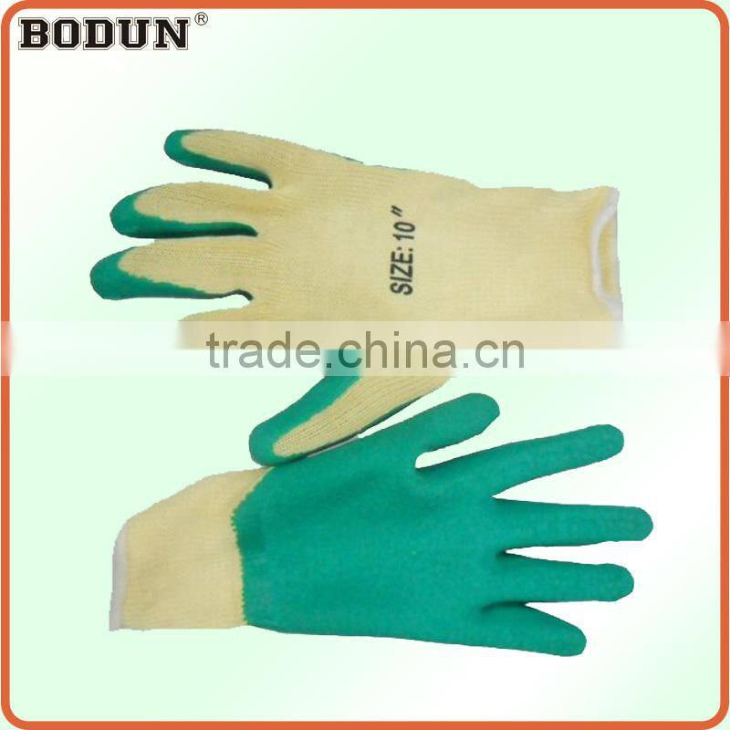 A1007 Cotton Yarn Glove with Crinkle nitrile