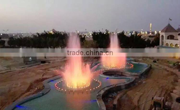 stainless steel outdoor colorful running music water speaker fountain