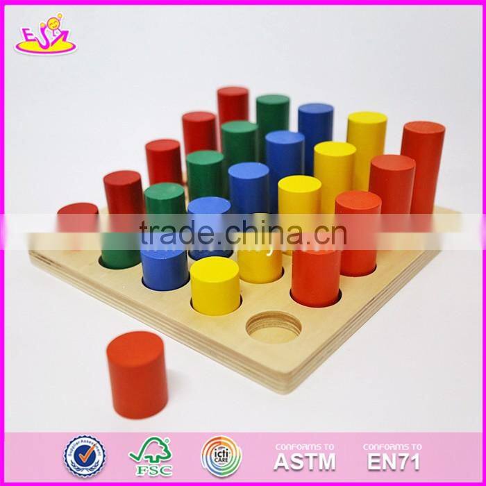 2017 New design preschool blocks wooden montessori infant toys W12F012