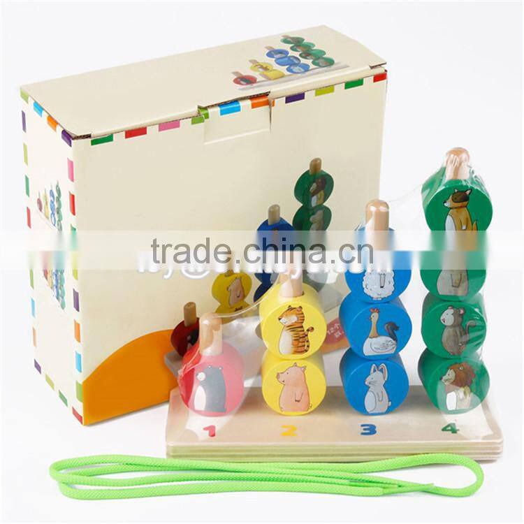 Creative intelligent stacking toys wooden baby building blocks W13D097