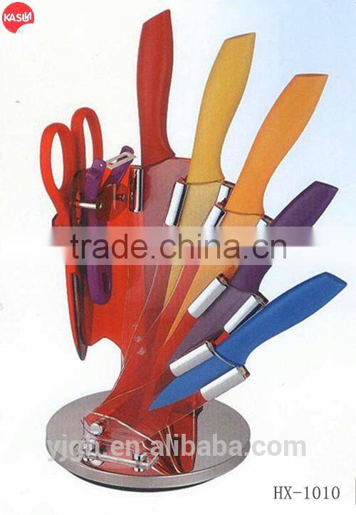 HX-1011 America hot sale 6pcs chef knife sets non stick painting