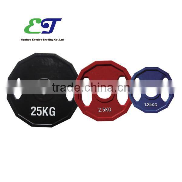 Olimpic plate with 2 holes / Olimpic plates with edges / colorful weight plates