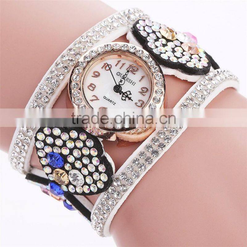 charming sexy lady decoration watch Fashion Korean velvet heart-shaped female diamond bracelet wristwatch