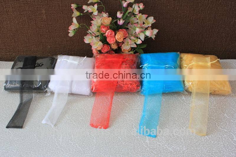 Hot selling hand fan bag made of organza