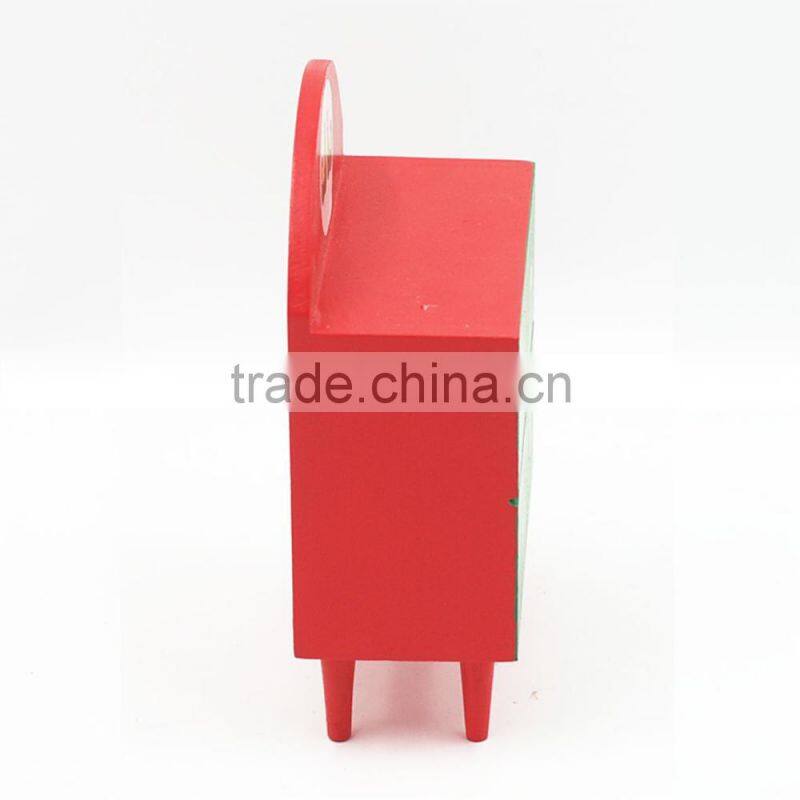 2017 4x2x5.5" chritsmas red/green funny wooden children toys mini dresser