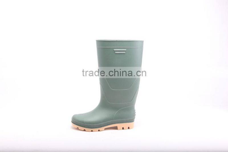 black pvc man working boots with good quality