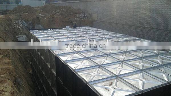 Underground outside stainless steel inside hot galvanized(BDF)tough water tank