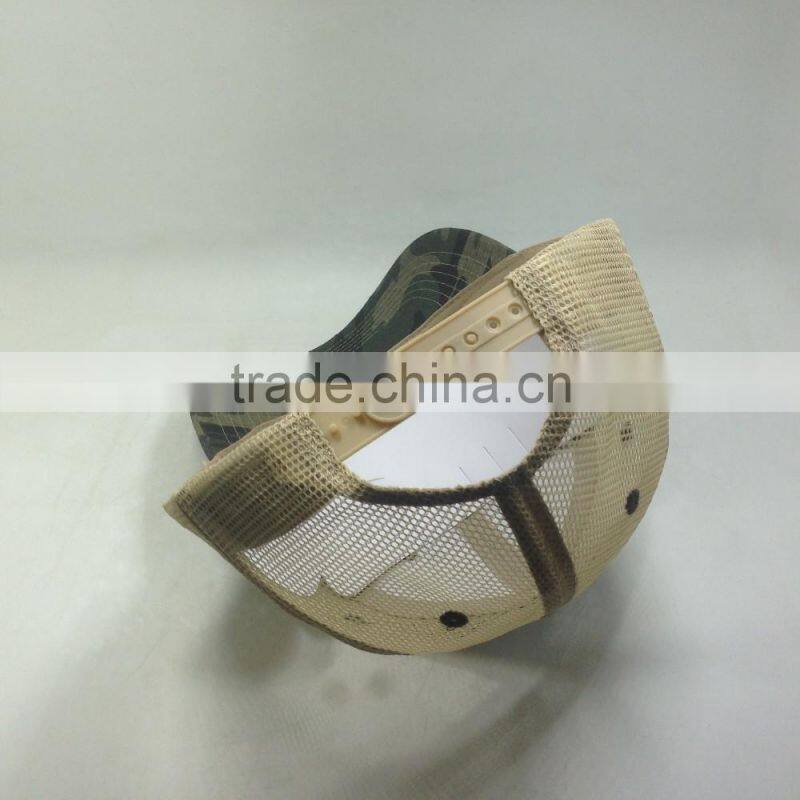 Label Patch Trucker Cap Camo Fabric Baseball Mesh Har