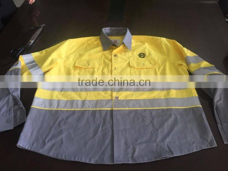 High quality men's reflective overall blue wear rough workwear