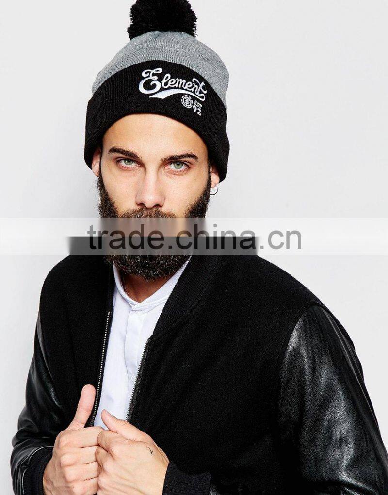 Custom jacquard beanie/acrylic beanie/beanie hat with top ball
