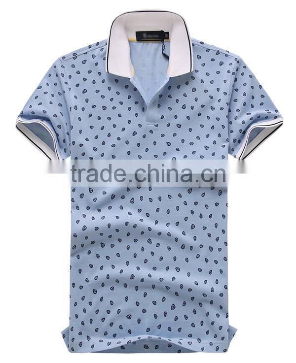 Custom design all over printing short sleeve cotton mens polo shirt wholesale softtextile