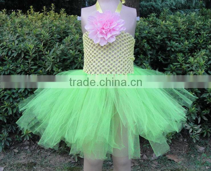 New style kids wear girl dress lovely tutu dress with tube top baby flower tutu dresses