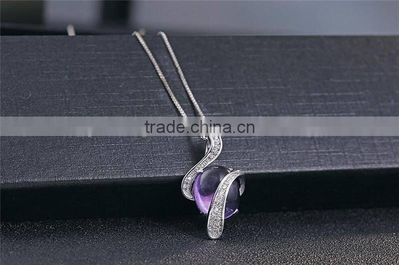 925 silver necklace jewelry for women crystal pendant