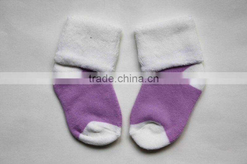 Custom turn cuff floor baby socks baby home socks