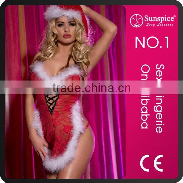 2015 Sunspice Adult christmas costume mini skirt for women christmas costume sexy christmas costume