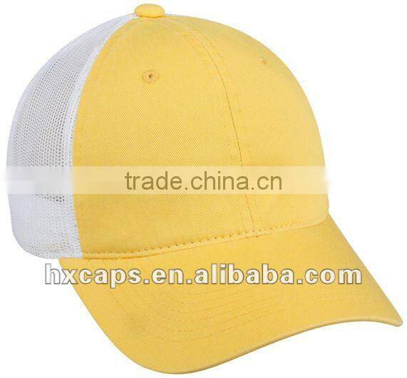 Blank two colors cotton twill mesh snapback baseball cap