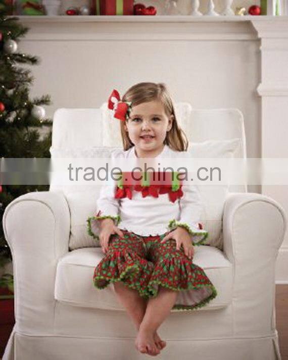 high quality girls christmas outfits child clothing set for christmas days