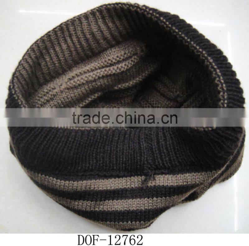 Fashion most popular crochet acrylic winter men cap